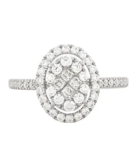 Macy's Diamond Halo Ring (1 ct. t.w.) in 10k White Gold