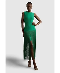 Karen Millen Women's Tassel Hem Knitted Dress