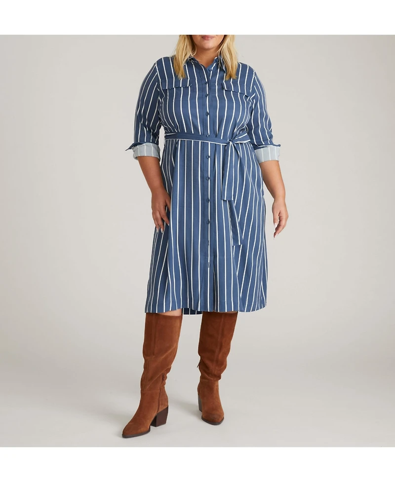 Universal Standard Women's Plus Cooling Stretch Cupro Savannah Dress