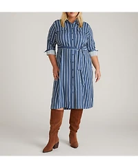 Universal Standard Women's Plus Cooling Stretch Cupro Savannah Dress