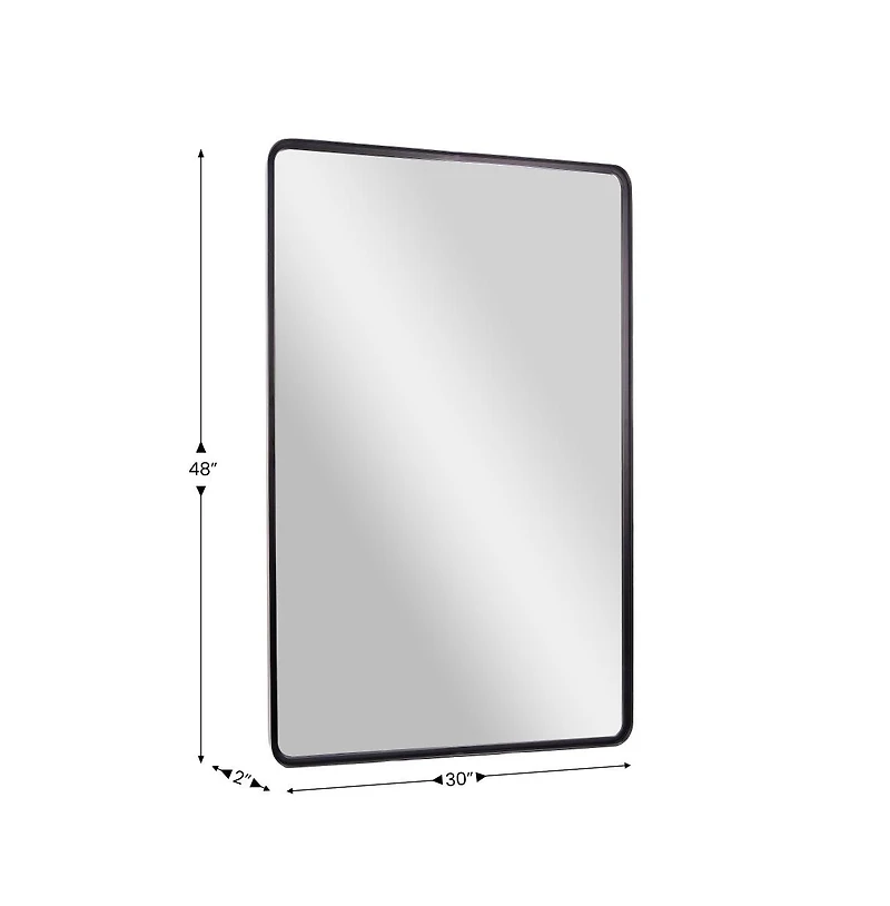Emma+Oliver Afsin Wall Mirror with Silver Backed Glass for Clarity Entryways, Bathrooms & More
