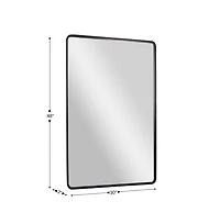 Emma+Oliver Afsin Wall Mirror with Silver Backed Glass for Clarity Entryways, Bathrooms & More