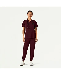 Jaanuu Women's Calix 2-Pocket Tailored V-Neck Scrub Top