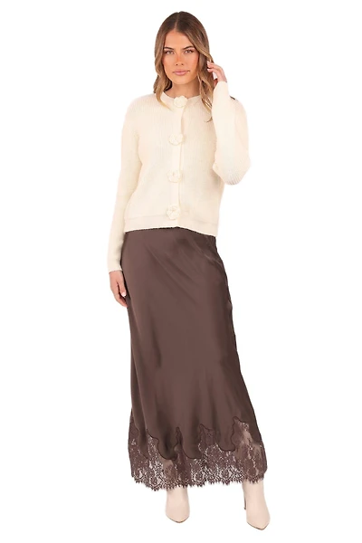 Petal and Pup Women's Alira Lace Trim Midi Skirt