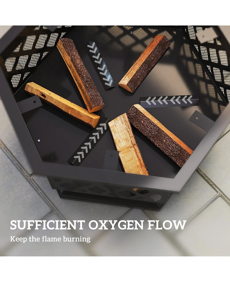 Slickblue Portable Outdoor Fire Pit for Garden, Patio, or Camping Use