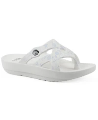 White Mountain Women's Rip Round Toe Flat Sandals