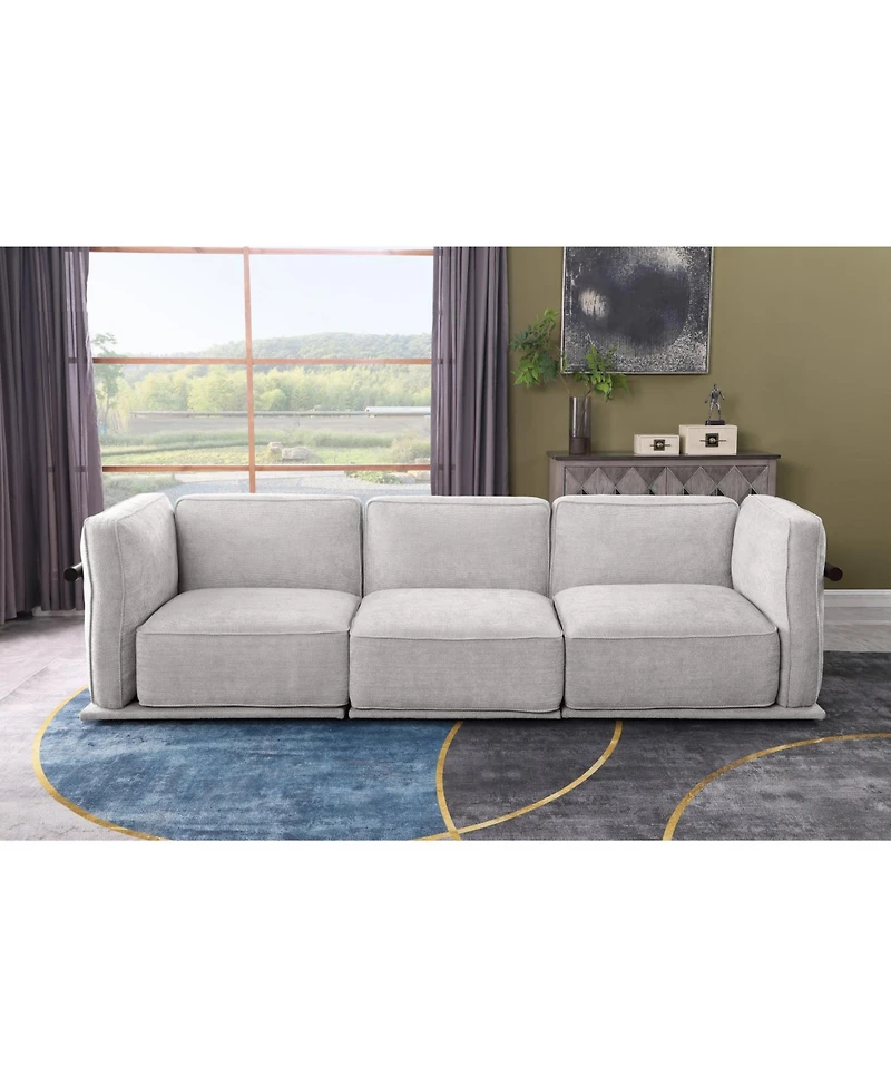 Streamdale Furniture Streamdale Modular fabric sofa set with ottomans