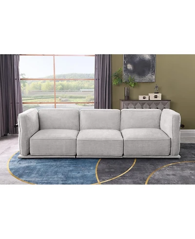 Streamdale Furniture Streamdale Modular fabric sofa set with ottomans