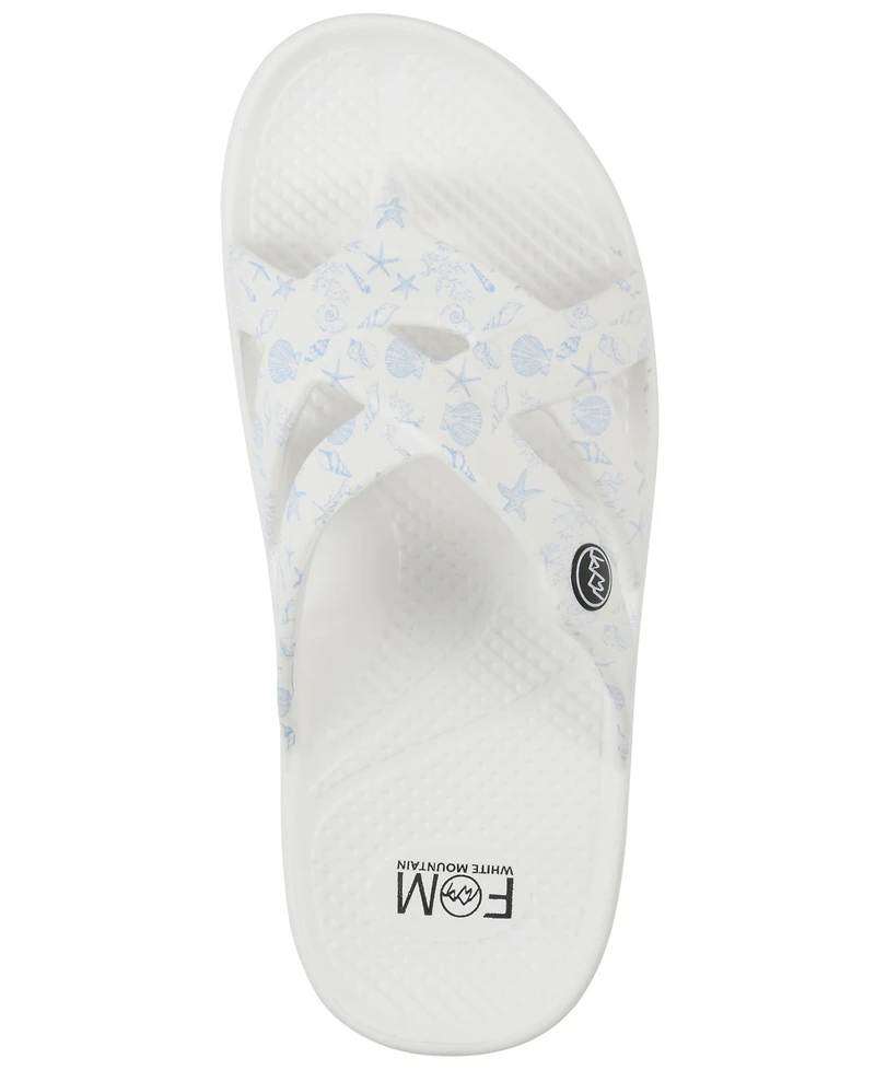 White Mountain Women's Rip Round Toe Flat Sandals