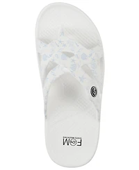 White Mountain Women's Rip Round Toe Flat Sandals