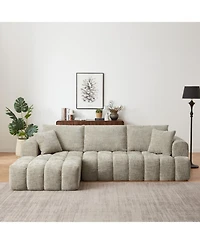Streamdale Chenille L-Shape Luxury Sectional Oversized Sofa Sleeper Couch