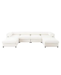 Streamdale Furniture Streamdale Modular Sectional Sofa with Storage, Extra Large U Shaped White Couch