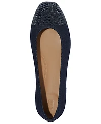 FitFlop Women's Delicato Crystal Cap-Toe Denim Ballet Flats