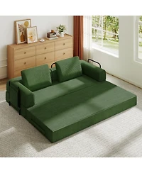 Streamdale Furniture Convertible Sleeper Sofa Bed with Pillow - Corduroy Folding Mattress Couch for Living Room