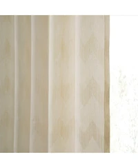 Half Price Drapes Sirius Striped Patterned Faux Linen Sheer Curtain