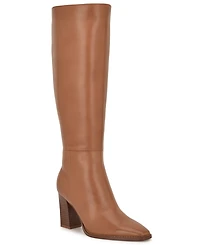 Nine West Women's Zazz Tall Block Heel Dress Boots