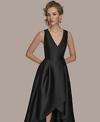 Donna Karan New York Women's Sleeveless Asymmetrical V-Neck Ball Gown
