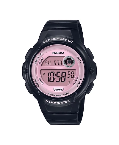 Casio Women's Digital Black Resin Strap Watch 41mm