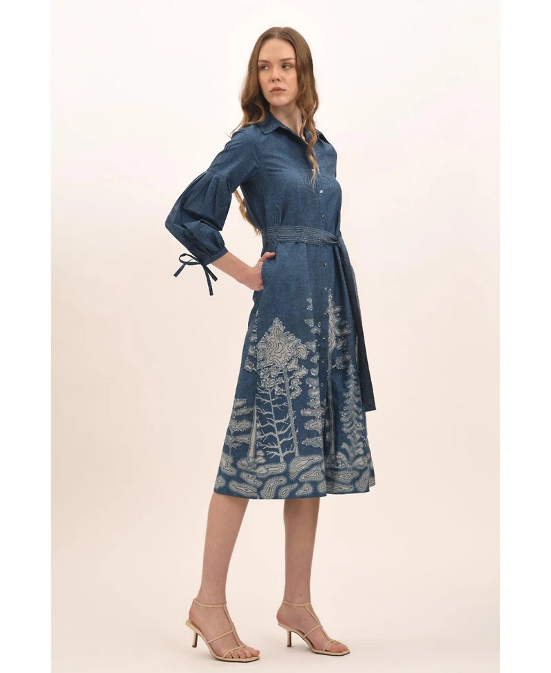 Celina Moon Women's Alicia Midi Shirt Dress