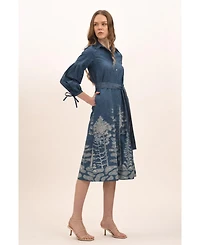 Celina Moon Women's Alicia Midi Shirt Dress