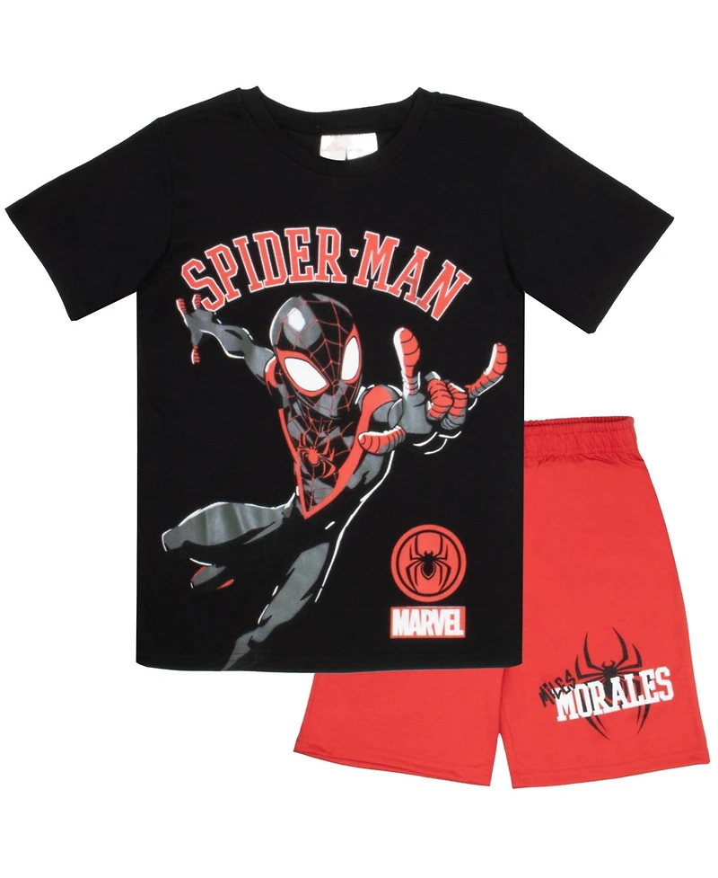 Miles Morales Big Boys Short Sleeve 2 Piece T-Shirt and Set