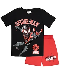 Miles Morales Big Boys Short Sleeve 2 Piece T-Shirt and Set
