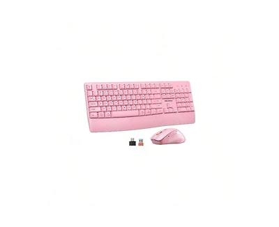 risokeys Full-size Keyboard w/ Wrist Rest, 3 Dpi Mouse, 2.4G, Pc/Laptop Compatible Wireless Keyboard & Mouse