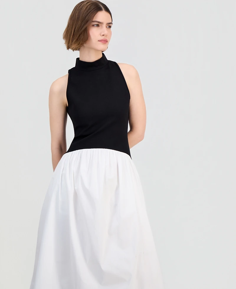 French Connection Women's Mixed-Media Maxi Dress