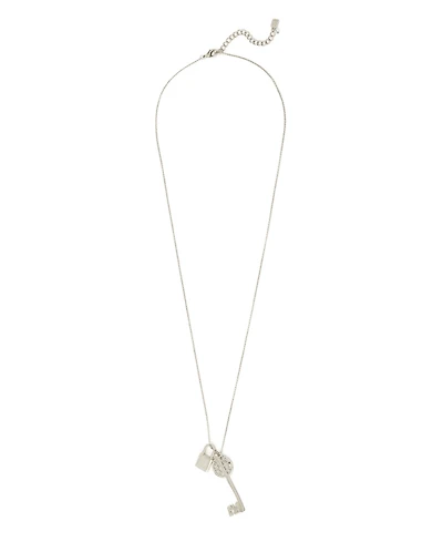 Robert Lee Morris Soho Silver Vintage Lock Key Pendant Necklace