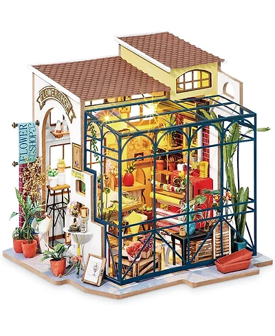 Robotime Diy Miniature Wooden Dollhouse Kit with Furniture Model Building Set