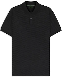 Boss by Hugo Men's Cotton-Pique Printed Pattern Polo Shirt