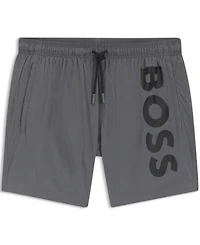 Boss by Hugo Men's Contrast-Logo Swim Shorts