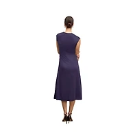 M.m.LaFleur Women's Marina Ruched Organic Jersey Pima Cotton dress