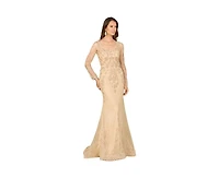 Lara Women's Long Sleeve Lace Mermaid Gown
