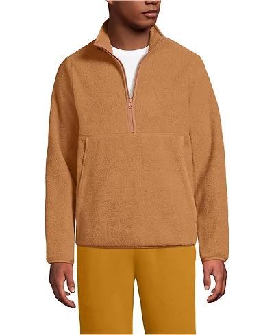 Lands' End Men's Half Zip High Pile Fleece Pullover