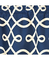 Rlf Home 100% Cotton High Quality Oblique Tailored Window Valance with 1.5" Rod Pocket 50" W X 12" L Navy