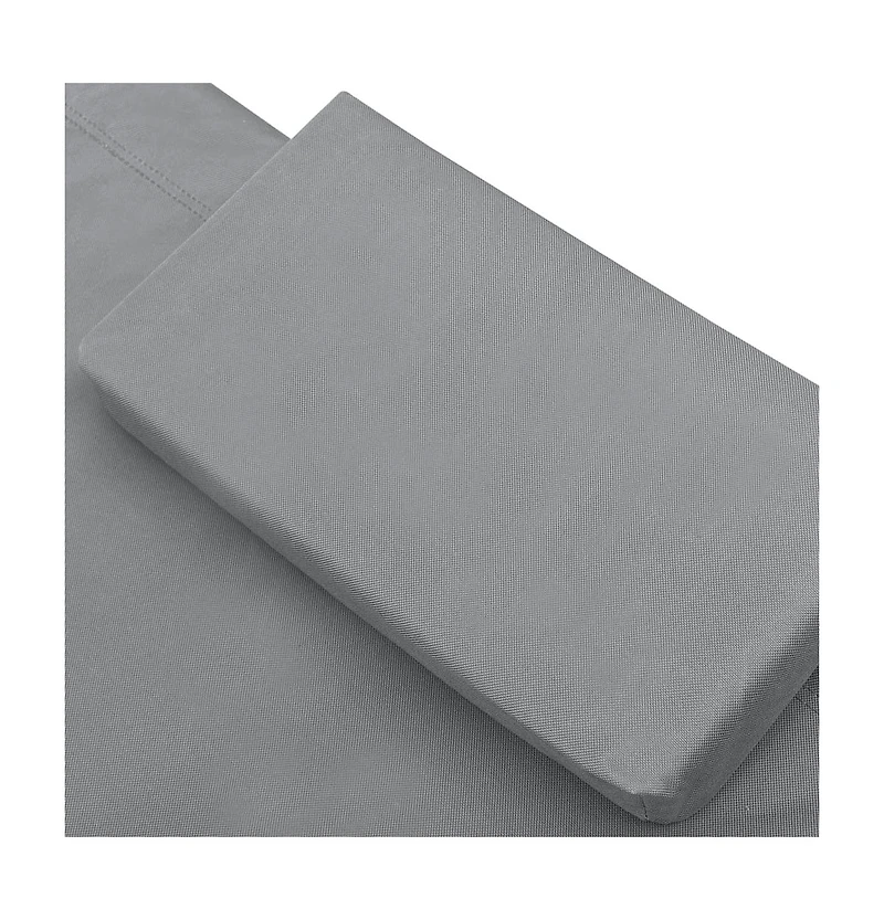 vidaXL Sun Lounger Oxford Fabric, Polyester, Steel Large