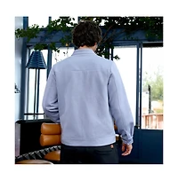 Campus Sutra Men's Flint Grey Panel-Stitch Knit Jacket