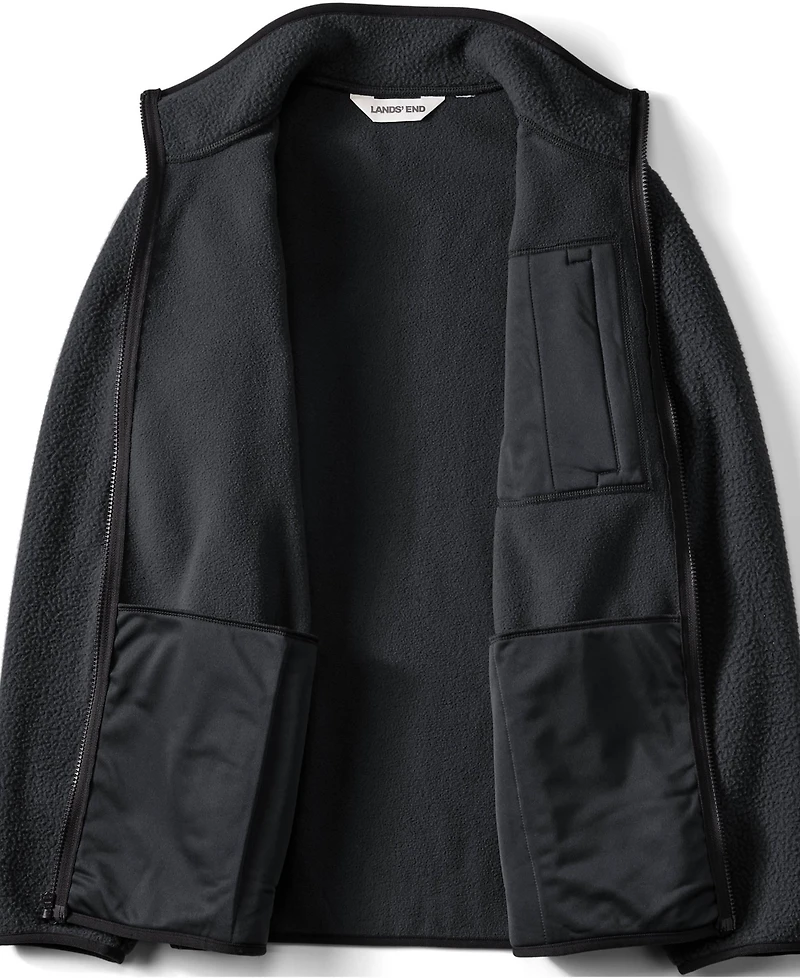 Lands' End Men's Tall Full Zip High Pile Fleece Jacket