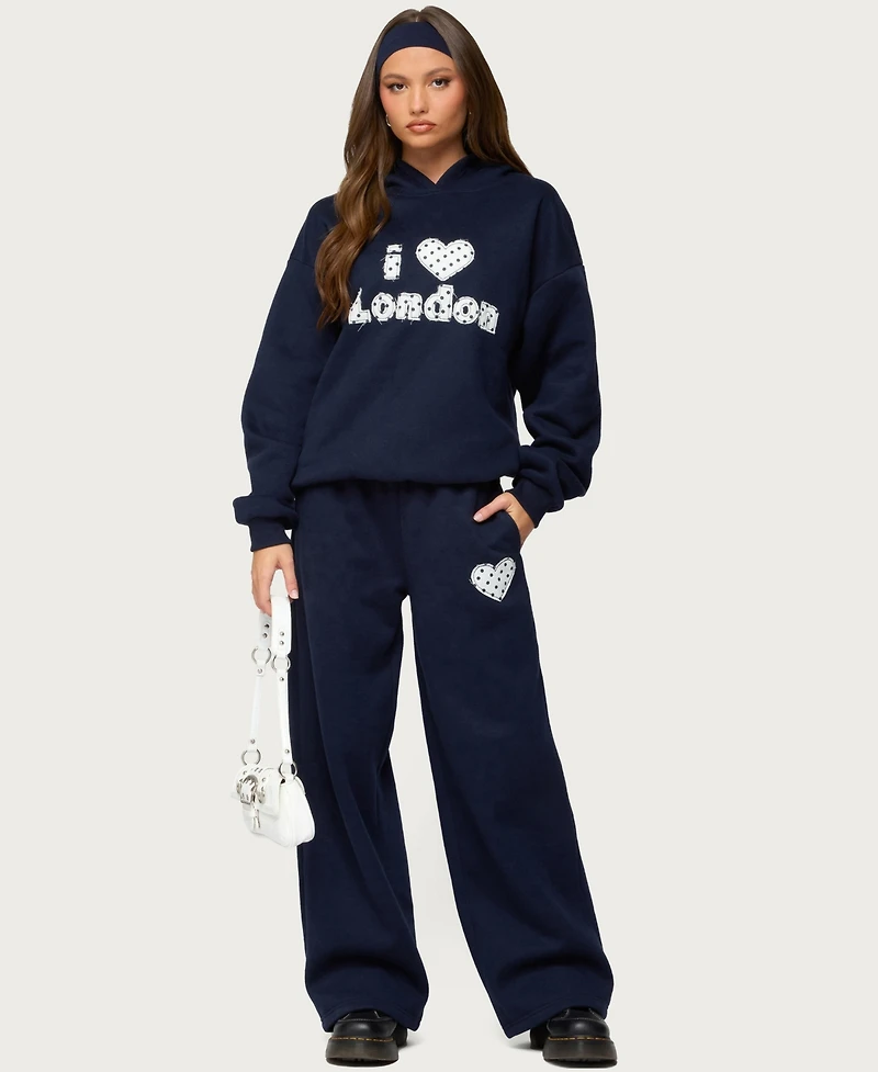 Edikted Women's I Heart London Sweatpants