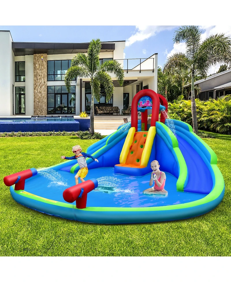 Skonyon Inflatable Waterslide Bounce House with Upgraded Handrail without Blower