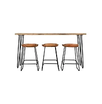 Jofran Nature's Edge Solid Acacia Four Piece 72" Counter Height Dining Set