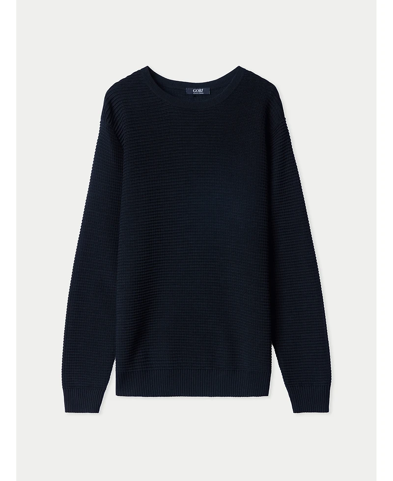 Gobi Cashmere Men's Textured-Knit Silk Cashmere Sweater