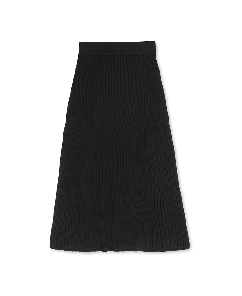 Hope & Henry Women's Organic Rib Knit Sweater Midi Skirt