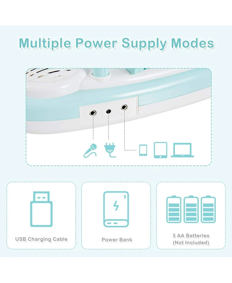Mecale Multifunctional 37 Electric Keyboard Piano with Microphone