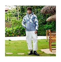 Campus Sutra Men's Coin Grey Dye-Block Quilt Puffer Jacket