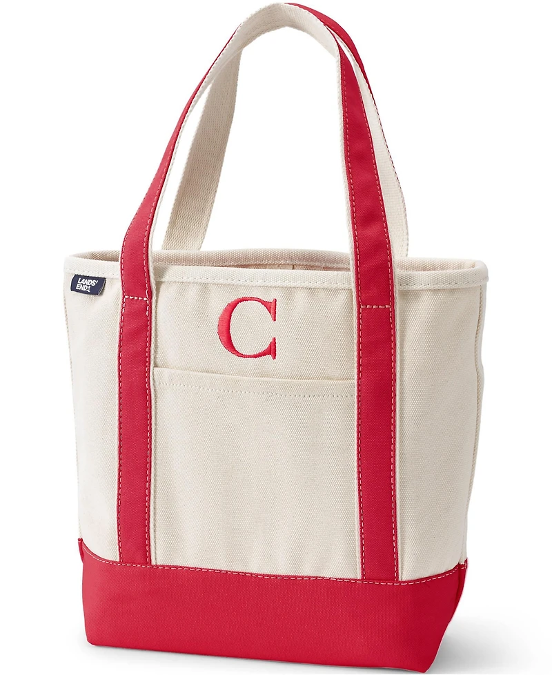 Lands' End Pre-Monogrammed Letter C Canvas Tote Bag
