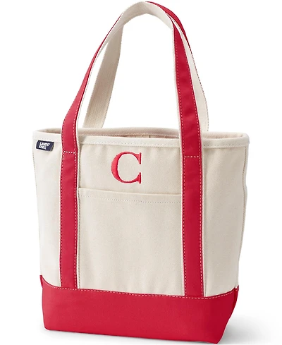 Lands' End Pre-Monogrammed Letter C Canvas Tote Bag