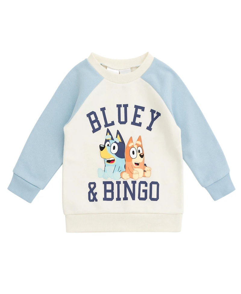 Bluey Boys Fleece Sweatshirt and Jogger Pants Outfit Set to