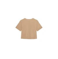 The Noli Shop Women's Naya Suede T-Shirt - Cafe